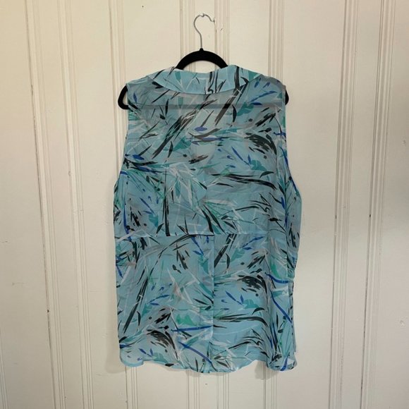 💚 Lane Bryant Sheer Flowy Tank Plus Size 26 - Picture 4 of 4